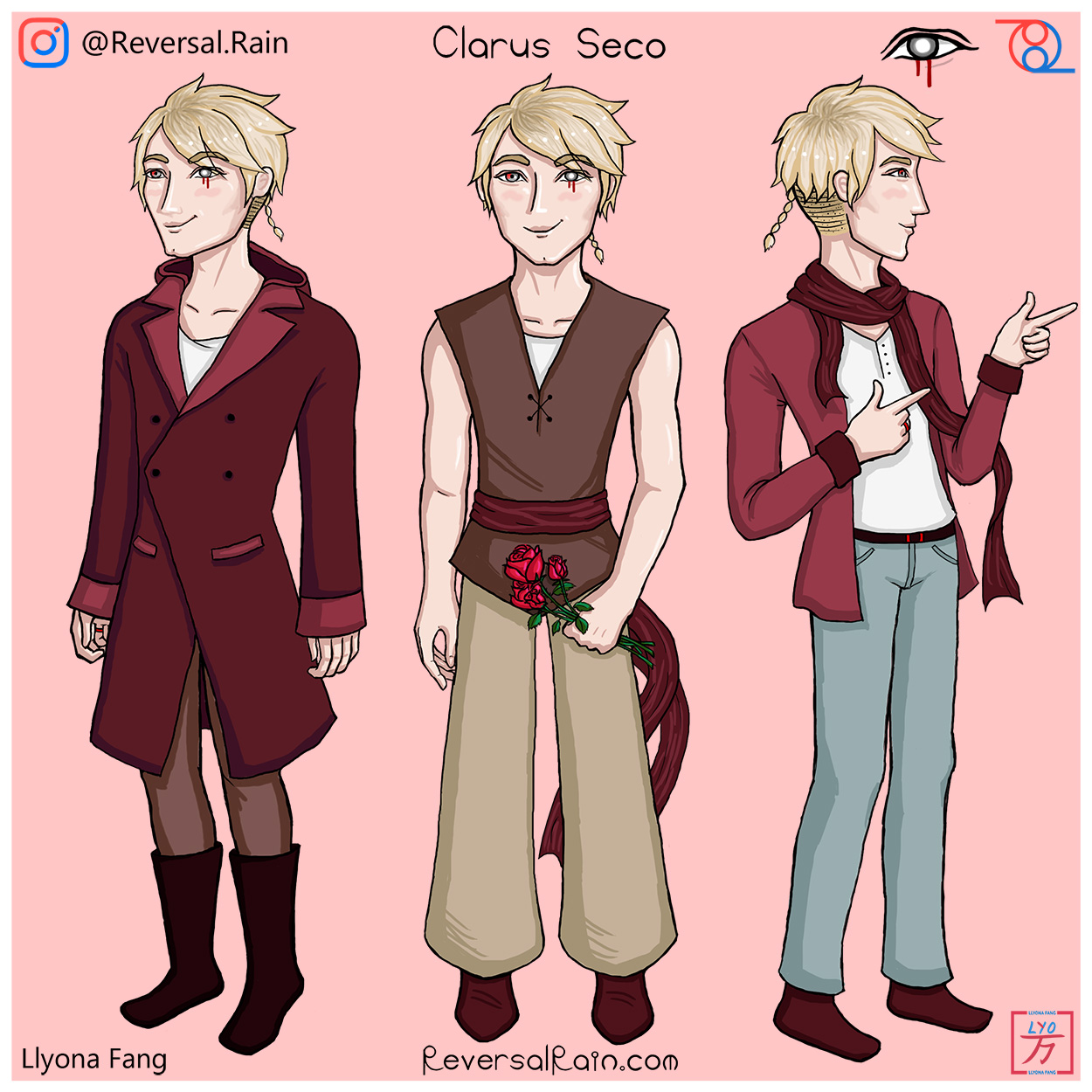 <p><h4>❤️🥀 Clarus Seco 🥀❤️</h4></p>
            <p>An athlete, daredevil, and musician!</p>
            <p>🎶 Instrument: Cello</p>
              <p>The son of the village chief is surprisingly laid back in spite of his father's expectations, taking a liking to breaking as
                many rules as possible. Despite this rebellious energy, he upholds a charismatic aura; you'll find yourself beguiled by his
                cunning eloquency. Regardless of his lack of depth perception, he is quite agile. You might catch him scaling the walls of the
                village clock tower, or leaping into the waters of the shadowed understory, catching a glimpse at the creatures below. Needless
                to say, the sunset curfew has been broken too many times. He often performs duets on stage with a skilled harpist. The rich dark
                tone of his cello glides over the night, seeming to awaken the whispers of souls that passed long ago.<p><p>
                <p>» <i>Click to exit description!</i> «</p> </p>
              